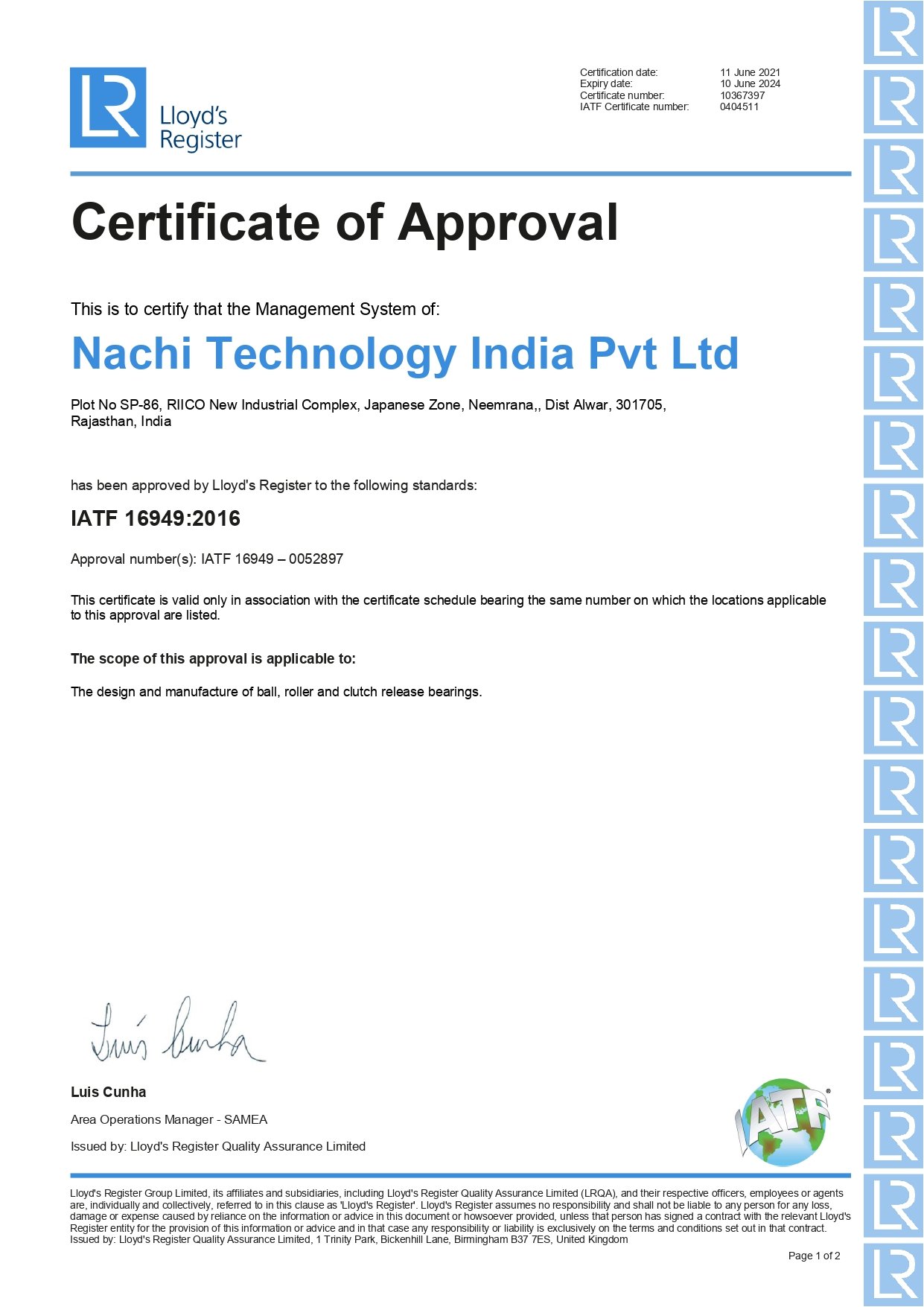 nachi certifications